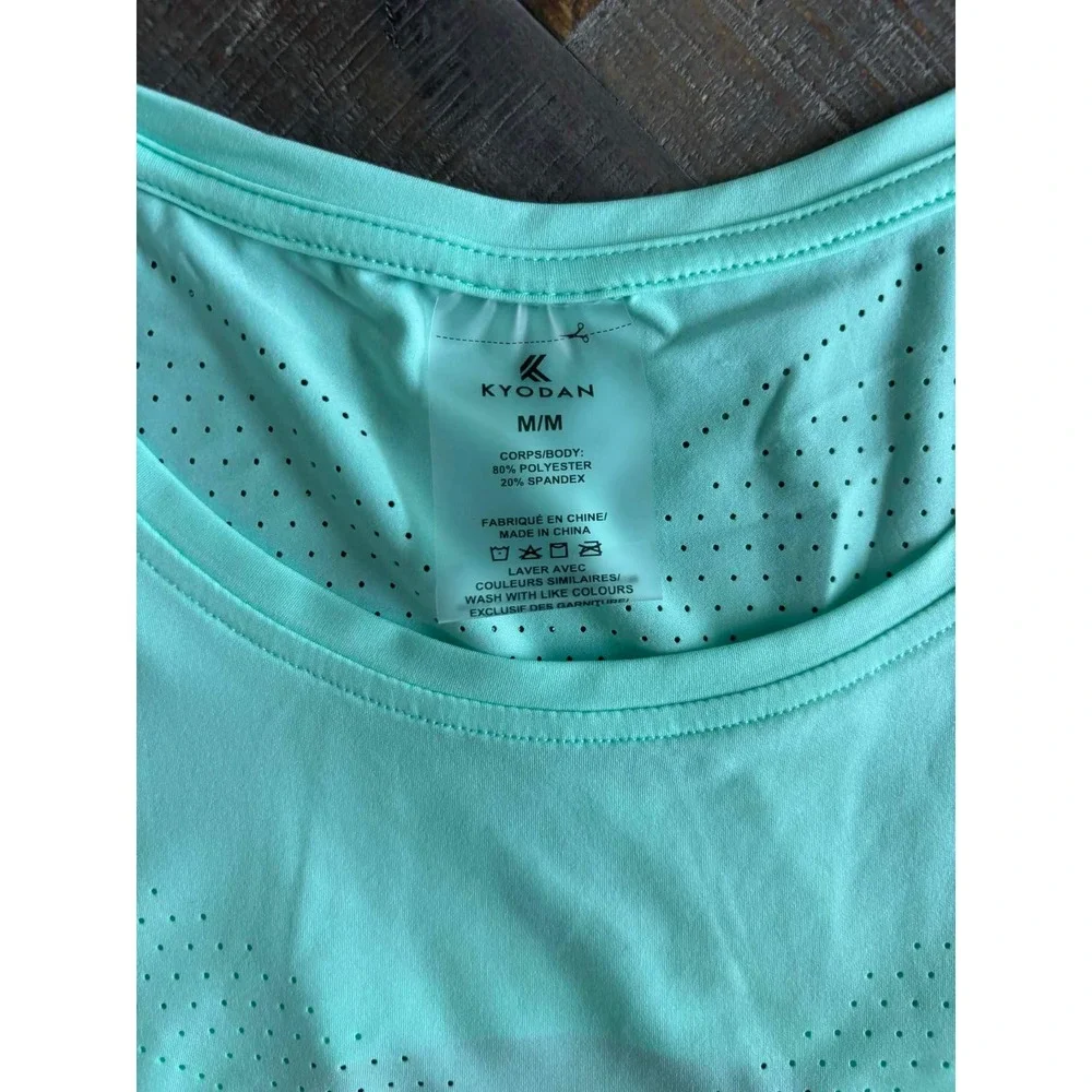 Kyodan Mint Green Tank Top Keyhole Back Size Medium SWT230-JMT NEW - Picture 2 of 5